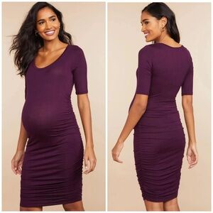 Motherhood Maternity Ruched Dress - size M